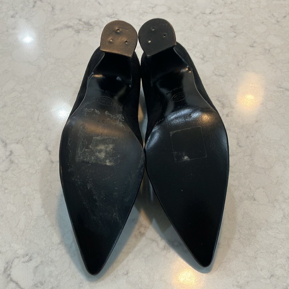 CHANEL Authentic Handmade Black Suede High Vamp Pumps/Heels Sz 37- NWOT - Picture 10 of 14
